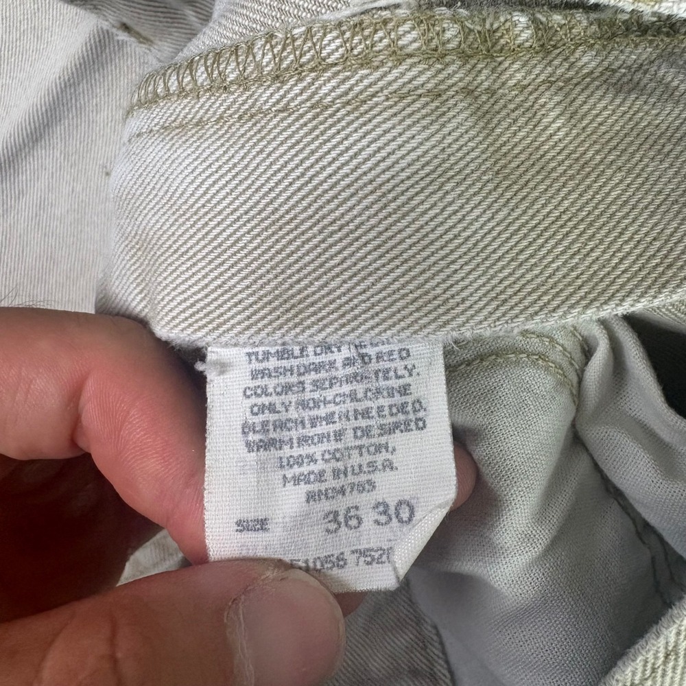 Lee Straight Leg Jeans Mens 36x30 Tan Cotton Vintage Made in USA 205-5825 - Picture 3 of 9